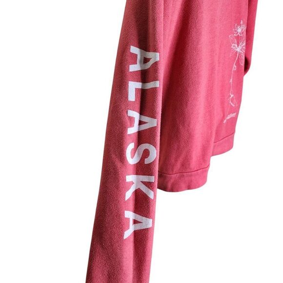 Vintage 80s Alaska Wildflower Pullover Sweatshirt Womens Size M Pink Crewneck - Picture 3 of 8